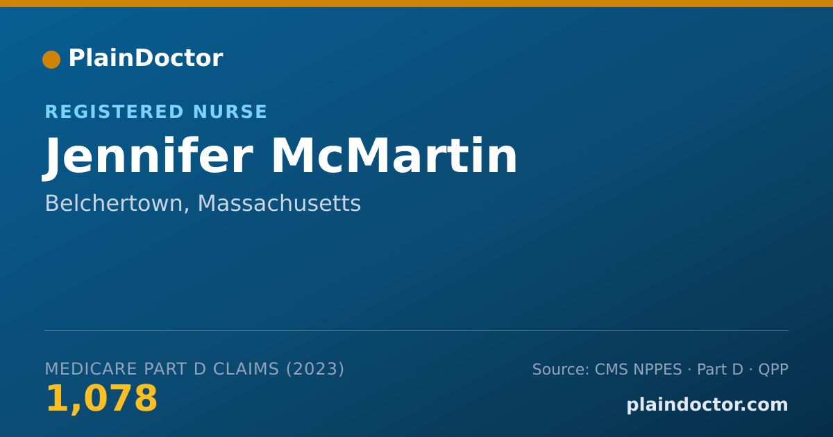 Shareable card for Jennifer McMartin - Registered Nurse, Belchertown, MA