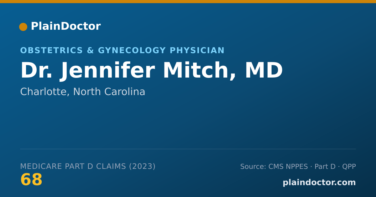 Shareable card for Jennifer Mitch, MD - Obstetrics & Gynecology Physician, Charlotte, NC