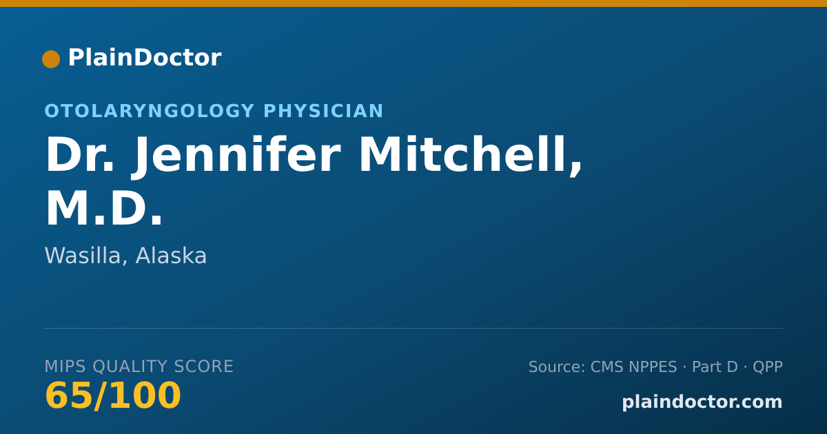 Shareable card for Jennifer Mitchell, M.D. - Student in an Organized Health Care Education/Training Program, Wasilla, AK