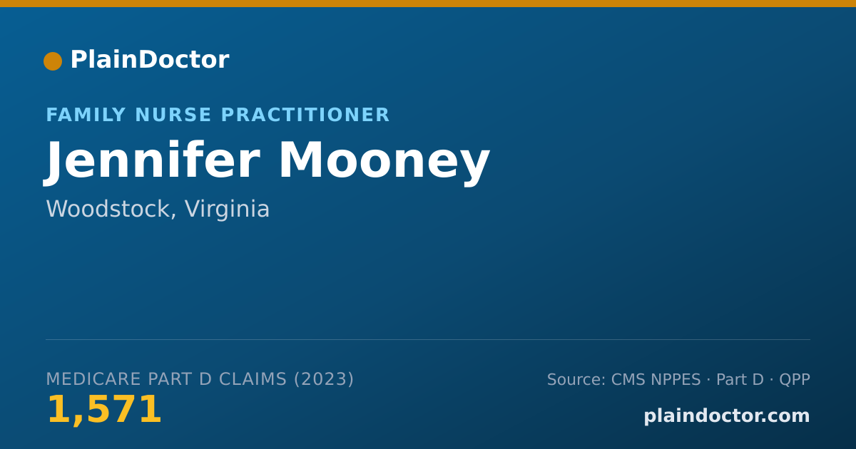Shareable card for Jennifer Mooney - Family Nurse Practitioner, Woodstock, VA