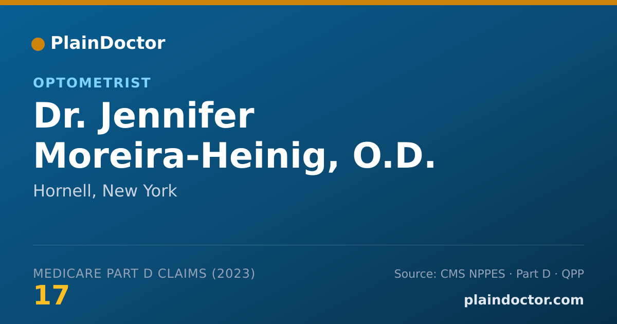 Shareable card for Jennifer Moreira-Heinig, O.D. - Optometrist, Hornell, NY