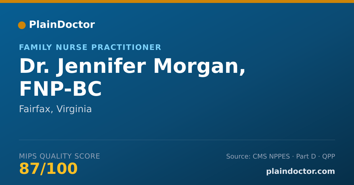 Shareable card for Jennifer Morgan, FNP-BC - Family Nurse Practitioner, Fairfax, VA