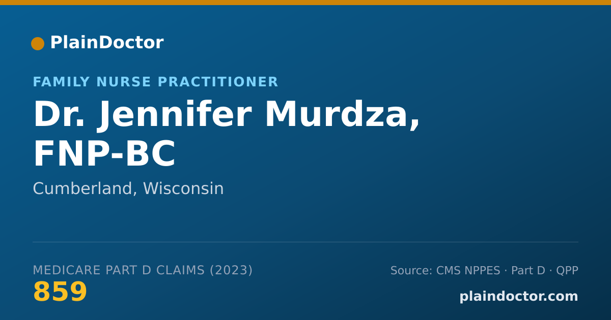 Shareable card for Jennifer Murdza, FNP-BC - Family Nurse Practitioner, Cumberland, WI