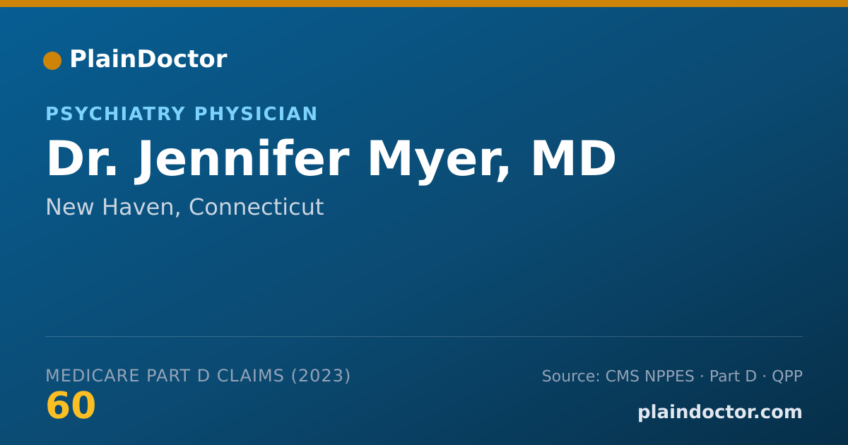 Shareable card for Jennifer Myer, MD - Psychiatry Physician, New Haven, CT