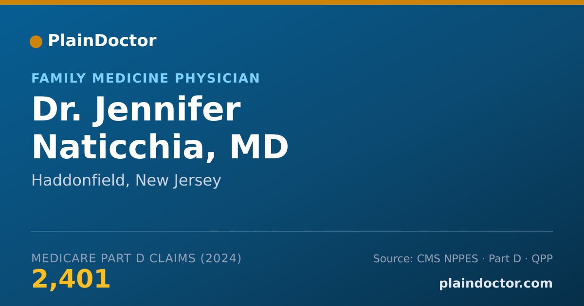Shareable card for Jennifer Naticchia, MD - Family Medicine Physician, Haddonfield, NJ