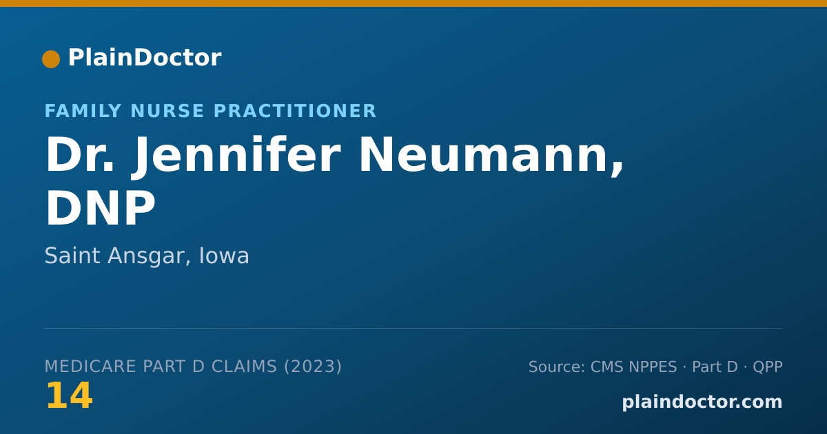 Shareable card for Jennifer Neumann, DNP - Family Nurse Practitioner, Saint Ansgar, IA