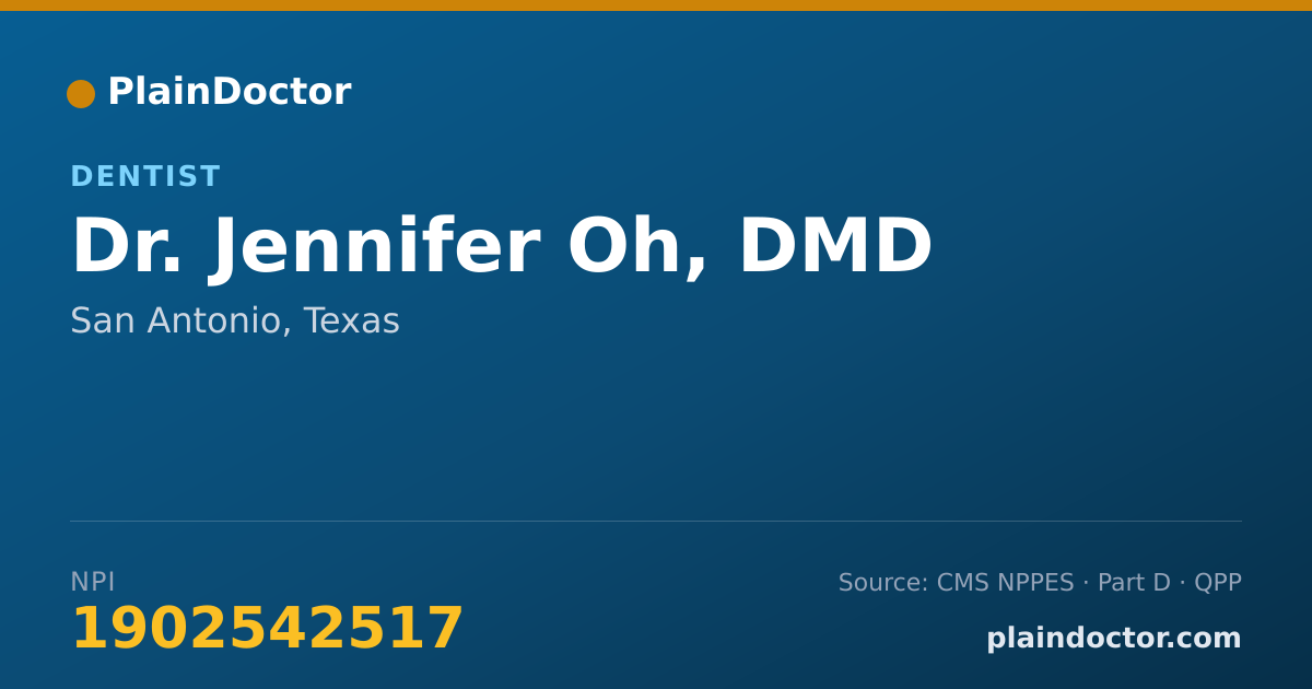 Shareable card for Jennifer Oh, DMD - Dentist, San Antonio, TX