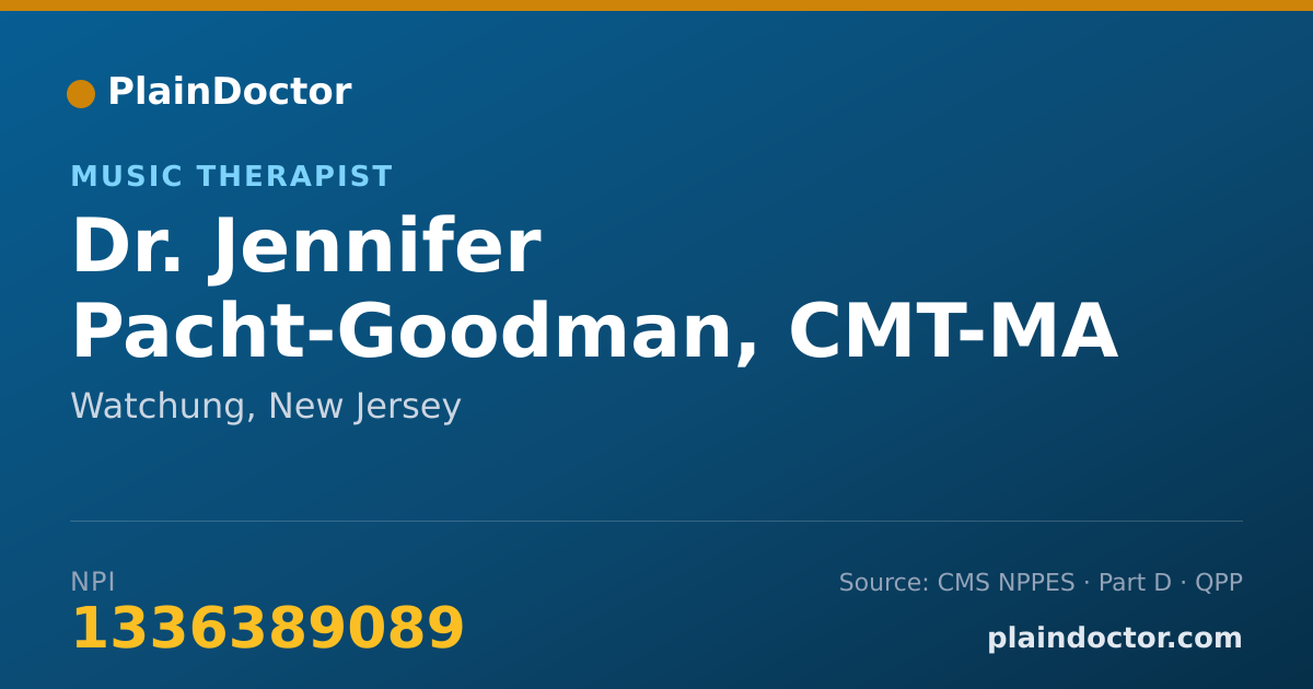 Shareable card for Jennifer Pacht-Goodman, CMT-MA - Music Therapist, Watchung, NJ