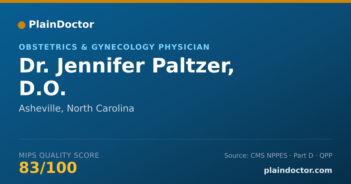 Shareable card for Jennifer Paltzer, D.O. - Obstetrics & Gynecology Physician, Asheville, NC