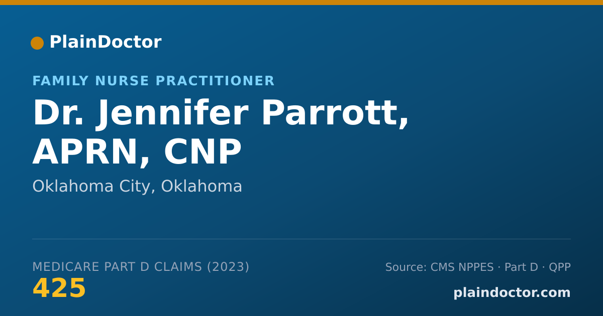 Shareable card for Jennifer Parrott, APRN, CNP - Family Nurse Practitioner, Oklahoma City, OK