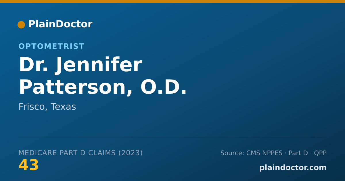 Shareable card for Jennifer Patterson, O.D. - Optometrist, Frisco, TX