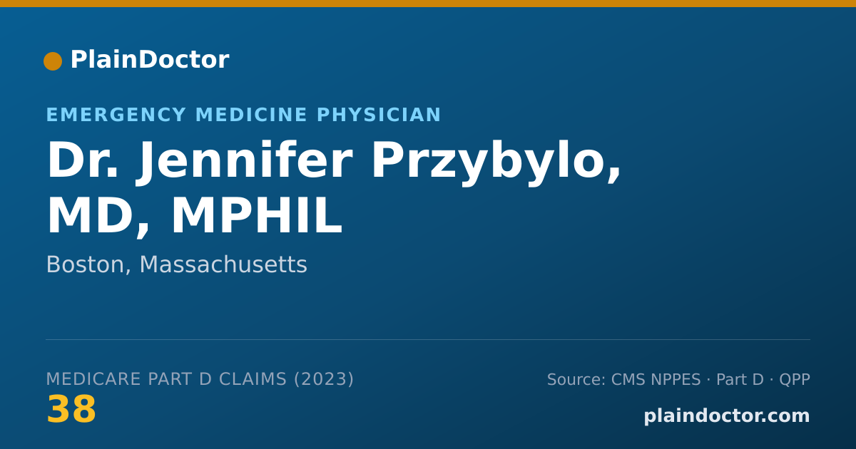 Shareable card for Jennifer Przybylo, MD, MPHIL - Emergency Medicine Physician, Boston, MA