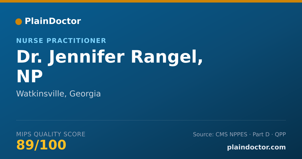 Shareable card for Jennifer Rangel, NP - Nurse Practitioner, Watkinsville, GA