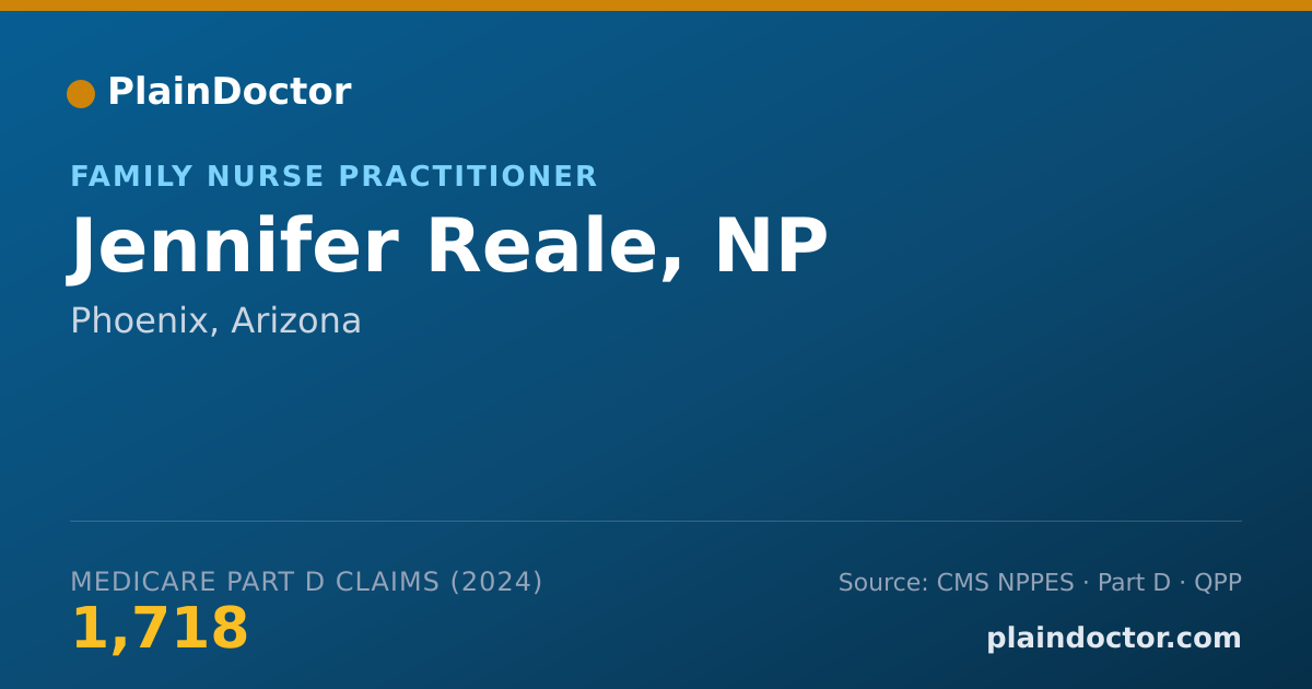 Shareable card for Jennifer Reale, NP - Family Nurse Practitioner, Phoenix, AZ