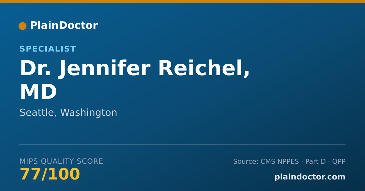 Shareable card for Jennifer Reichel, MD - Specialist, Seattle, WA