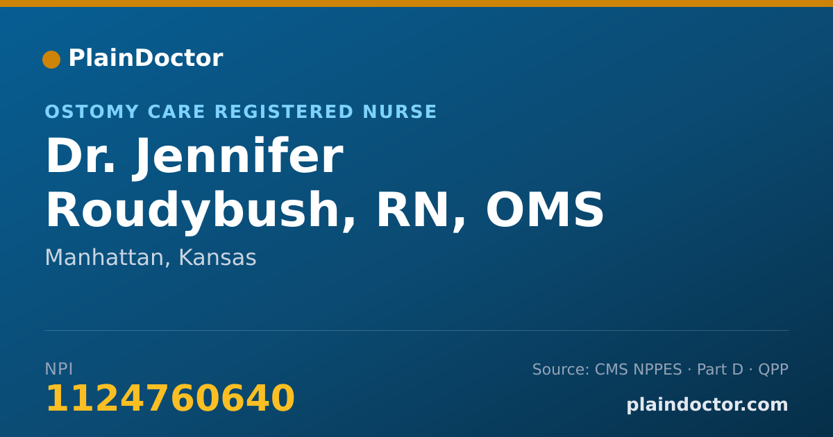Shareable card for Jennifer Roudybush, RN, OMS - Ostomy Care Registered Nurse, Manhattan, KS