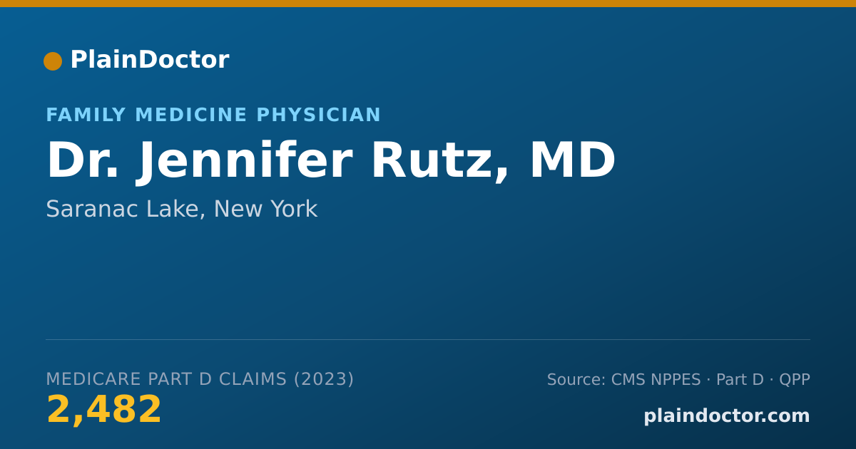 Shareable card for Jennifer Rutz, MD - Family Medicine Physician, Saranac Lake, NY