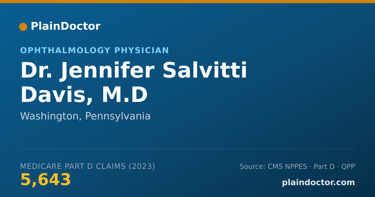 Shareable card for Jennifer Salvitti Davis, M.D - Ophthalmology Physician, Washington, PA
