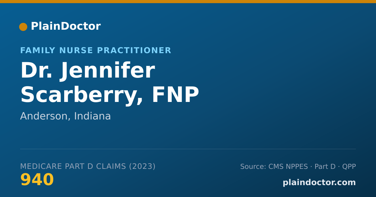 Shareable card for Jennifer Scarberry, FNP - Family Nurse Practitioner, Anderson, IN