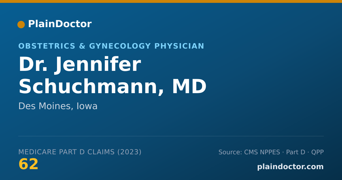 Shareable card for Jennifer Schuchmann, MD - Obstetrics & Gynecology Physician, Des Moines, IA