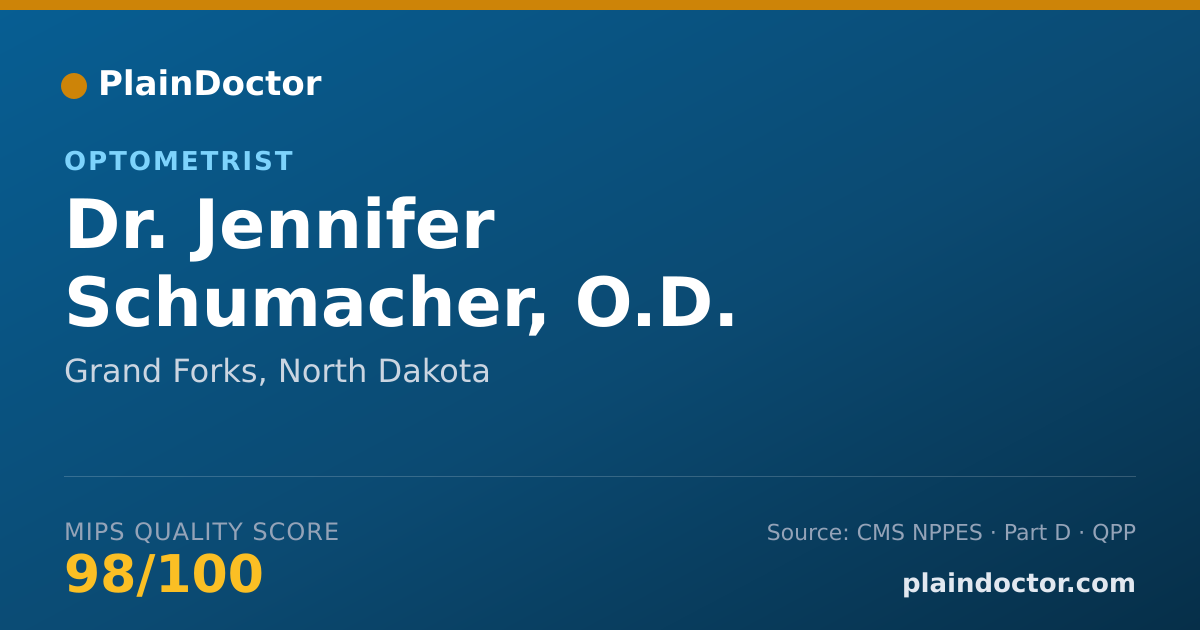 Shareable card for Jennifer Schumacher, O.D. - Optometrist, Grand Forks, ND
