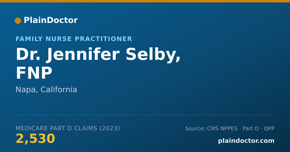 Shareable card for Jennifer Selby, FNP - Family Nurse Practitioner, Napa, CA