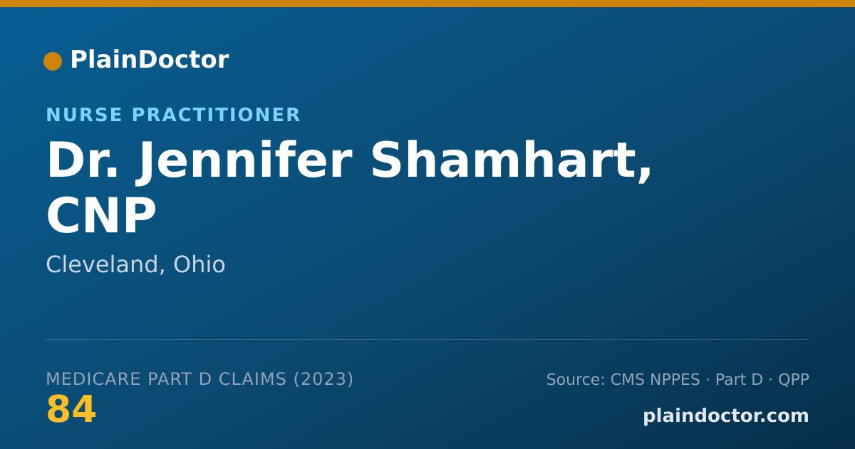 Shareable card for Jennifer Shamhart, CNP - Nurse Practitioner, Cleveland, OH