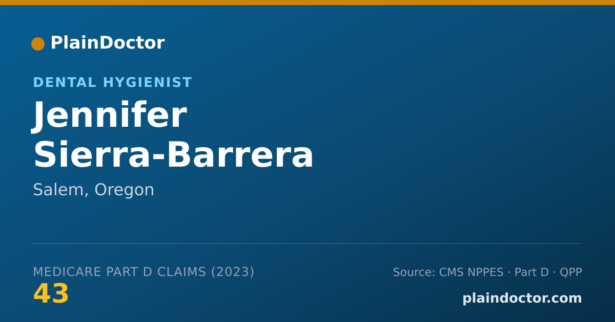 Shareable card for Jennifer Sierra-Barrera - Dental Hygienist, Salem, OR