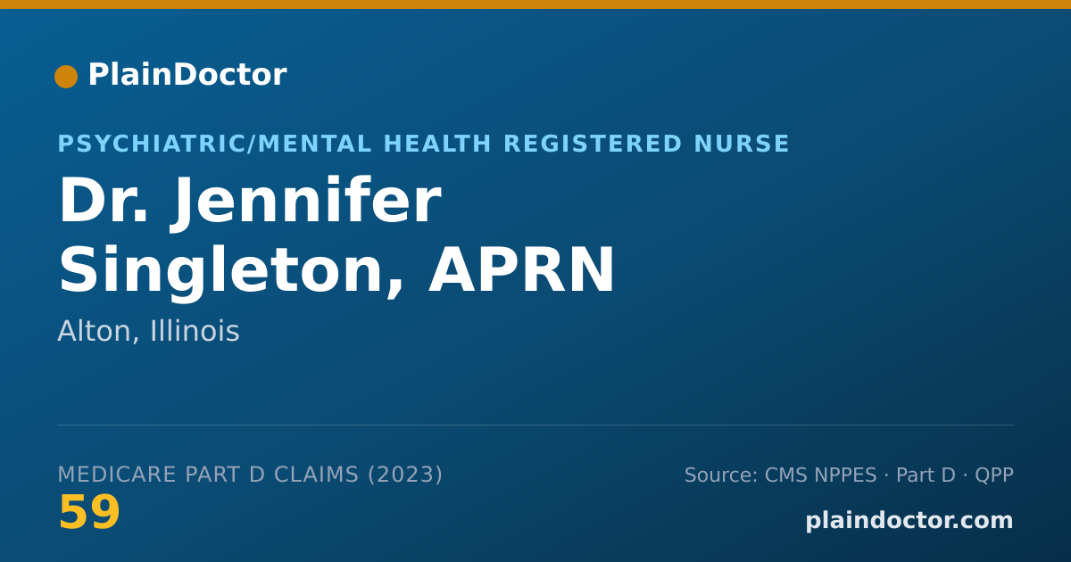 Shareable card for Jennifer Singleton, APRN - Psychiatric/Mental Health Registered Nurse, Alton, IL
