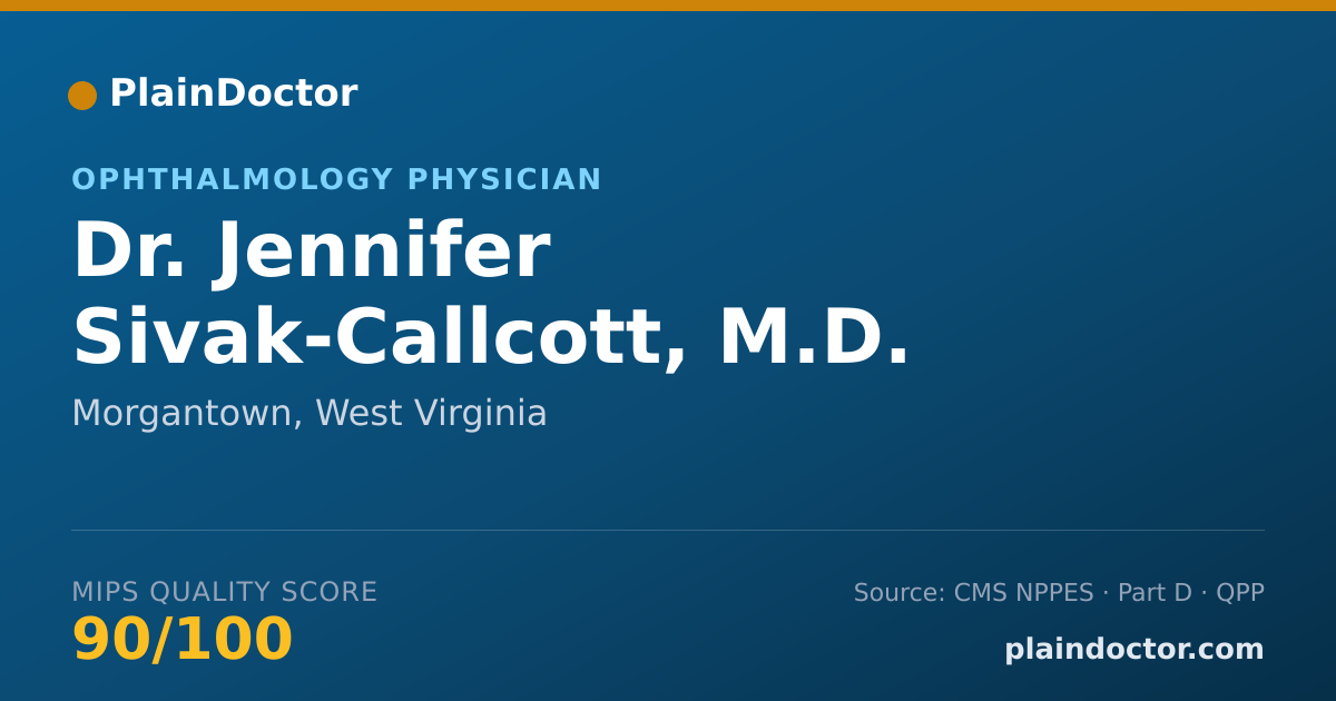 Shareable card for Jennifer Sivak-Callcott, M.D. - Ophthalmology Physician, Morgantown, WV