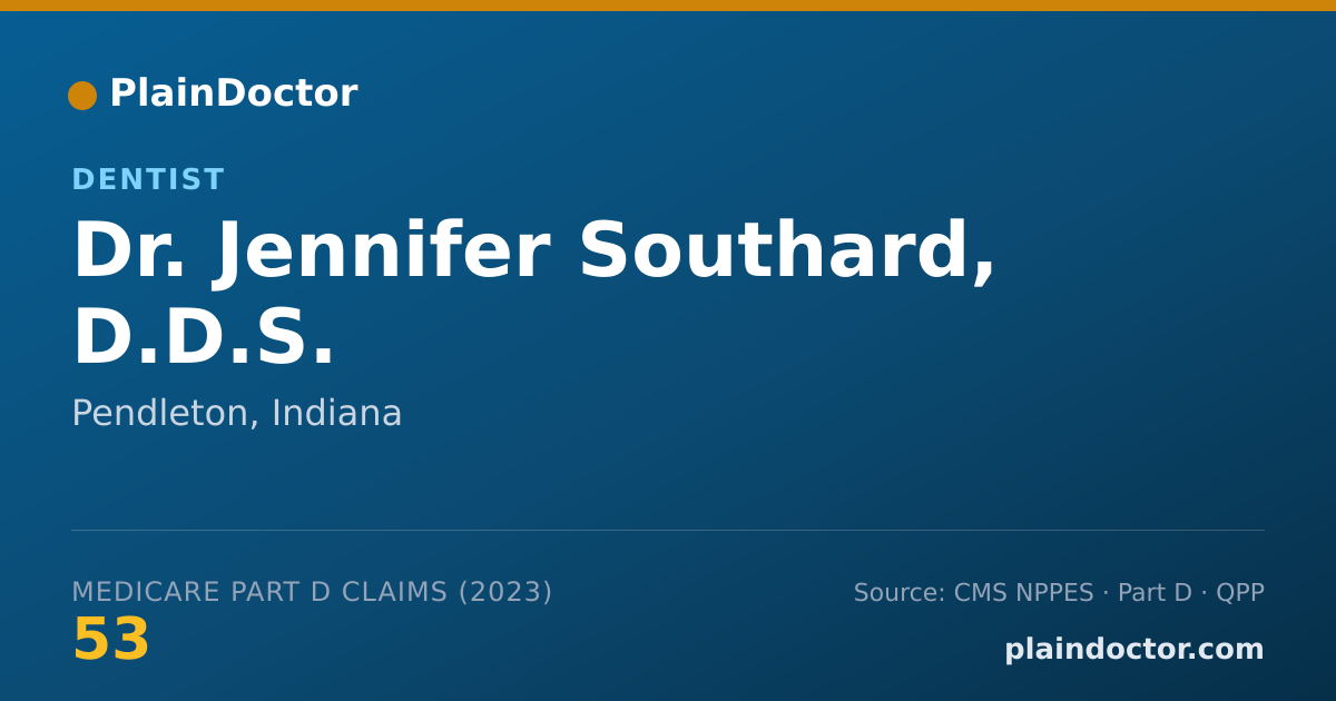 Shareable card for Jennifer Southard, D.D.S. - Dentist, Pendleton, IN