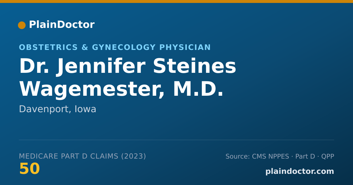 Shareable card for Jennifer Steines Wagemester, M.D. - Obstetrics & Gynecology Physician, Davenport, IA