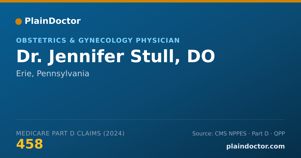 Shareable card for Jennifer Stull, DO - Obstetrics & Gynecology Physician, Erie, PA
