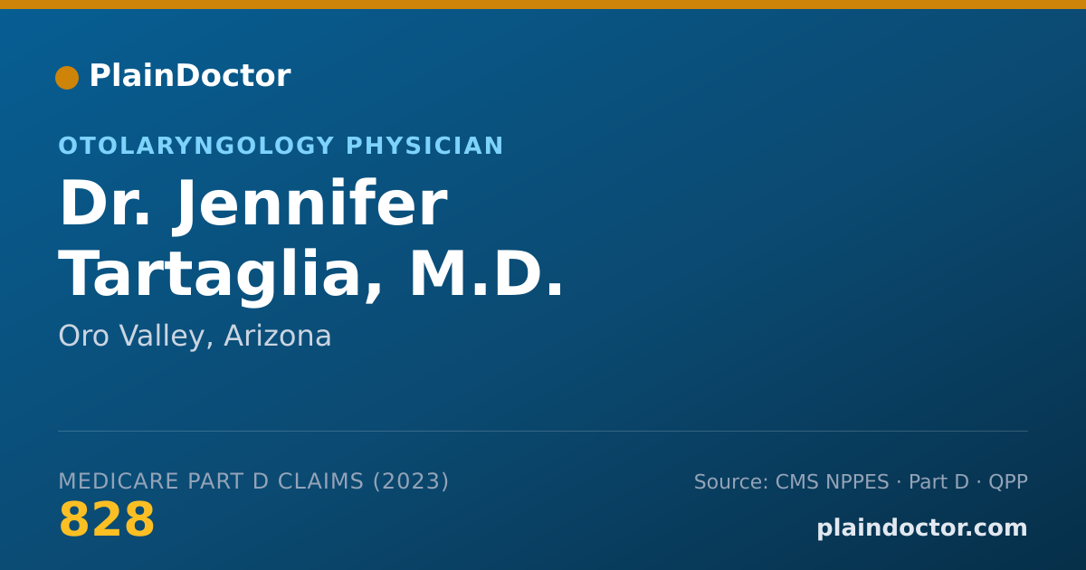 Shareable card for Jennifer Tartaglia, M.D. - Otolaryngology Physician, Oro Valley, AZ