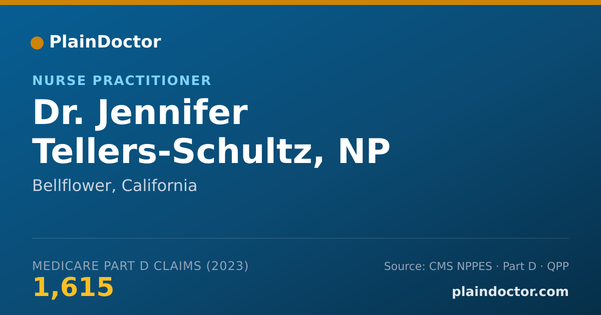 Shareable card for Jennifer Tellers-Schultz, NP - Nurse Practitioner, Bellflower, CA