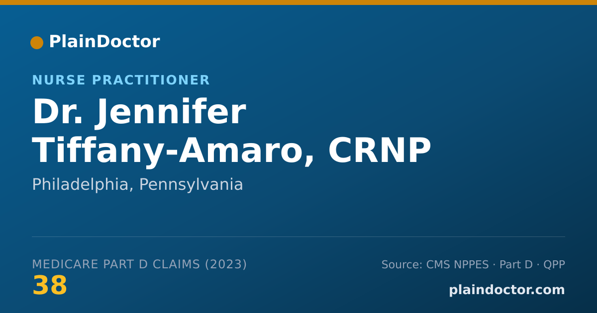 Shareable card for Jennifer Tiffany-Amaro, CRNP - Nurse Practitioner, Philadelphia, PA