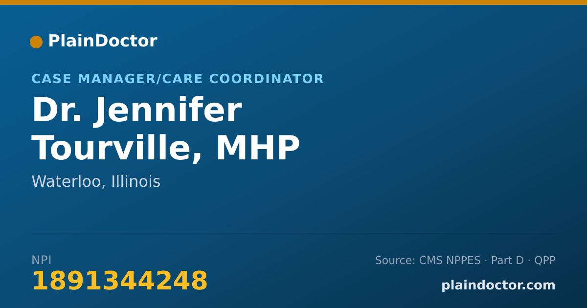 Shareable card for Jennifer Tourville, MHP - Case Manager/Care Coordinator, Waterloo, IL