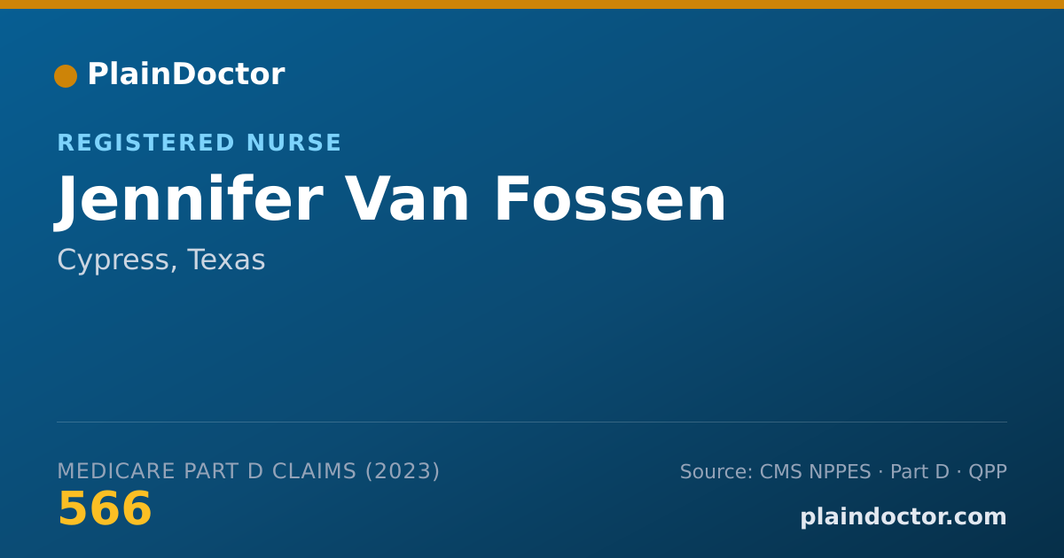 Shareable card for Jennifer Van Fossen - Registered Nurse, Cypress, TX