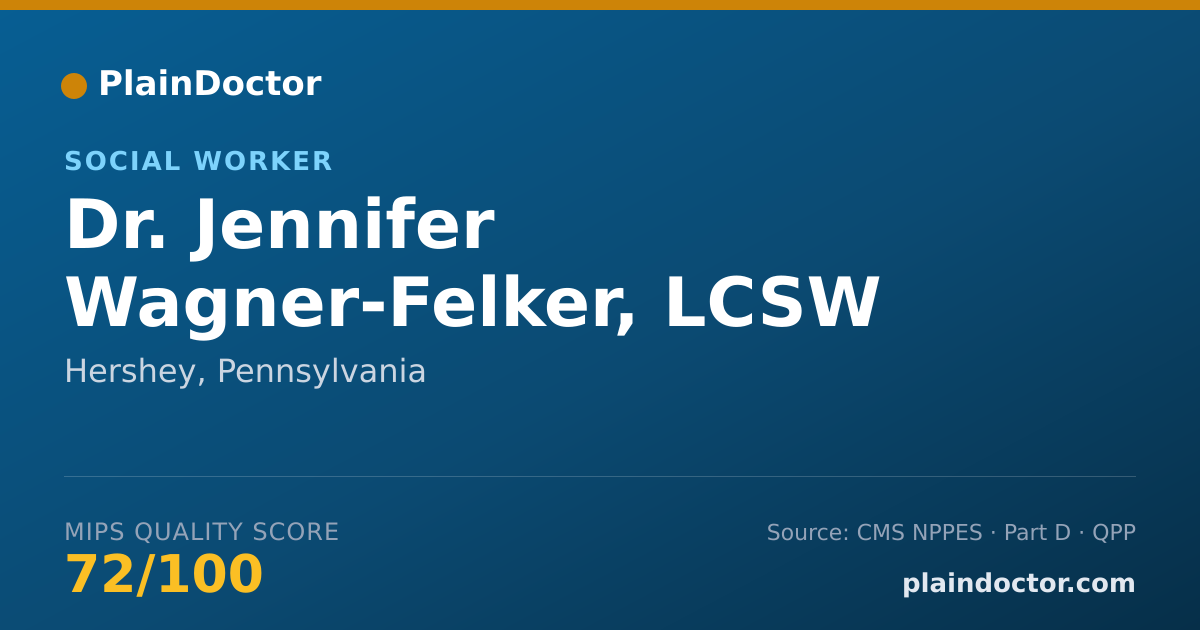 Shareable card for Jennifer Wagner-Felker, LCSW - Social Worker, Hershey, PA