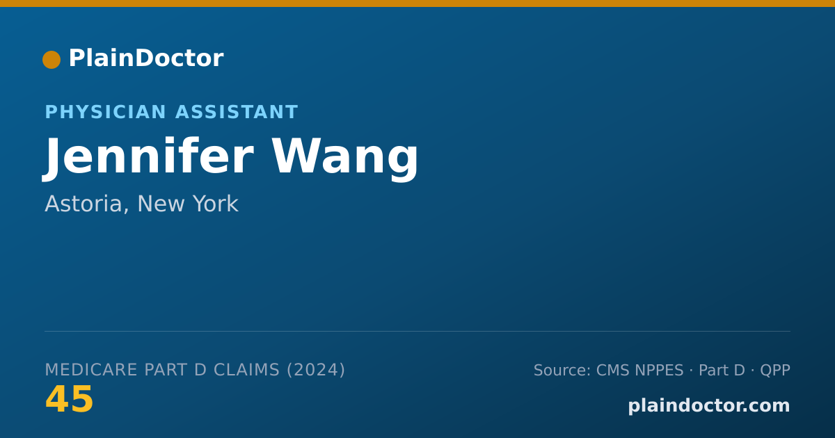 Shareable card for Jennifer Wang - Physician Assistant, Astoria, NY