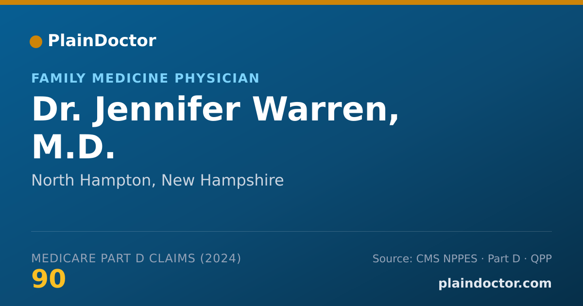 Shareable card for Jennifer Warren, M.D. - Family Medicine Physician, North Hampton, NH