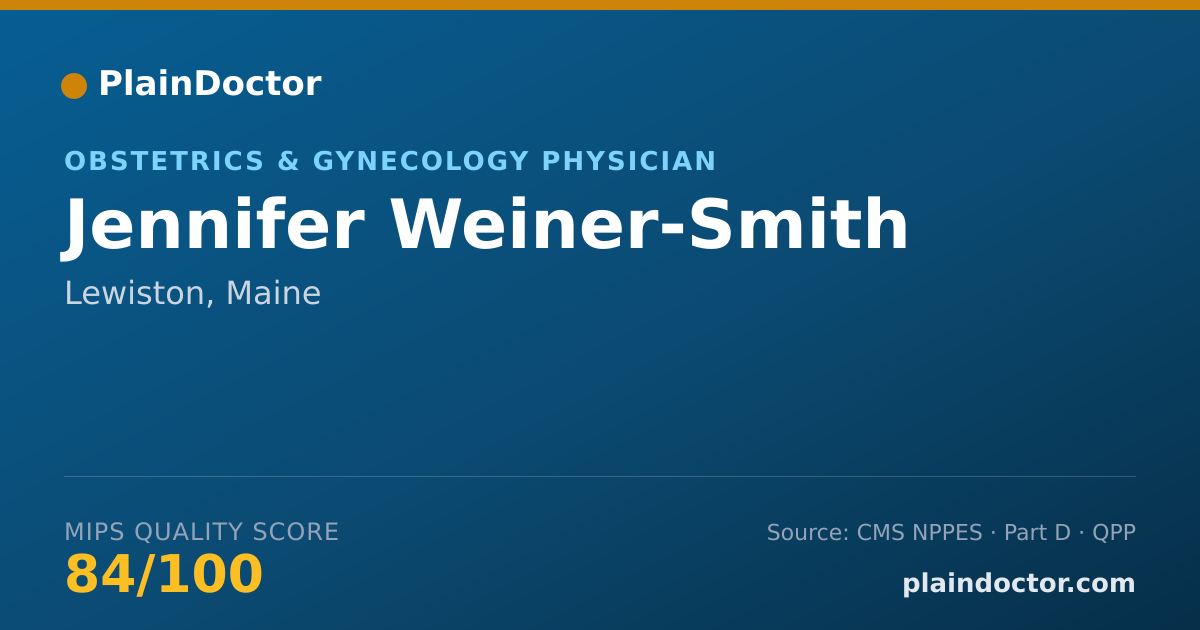 Shareable card for Jennifer Weiner-Smith - Obstetrics & Gynecology Physician, Lewiston, ME