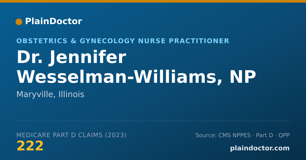 Shareable card for Jennifer Wesselman-Williams, NP - Obstetrics & Gynecology Nurse Practitioner, Maryville, IL