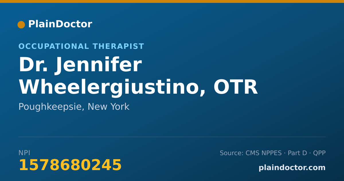 Shareable card for Jennifer Wheelergiustino, OTR - Occupational Therapist, Poughkeepsie, NY