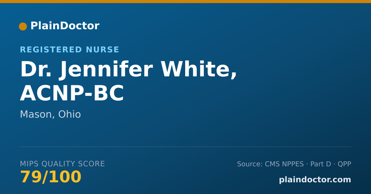 Shareable card for Jennifer White, ACNP-BC - Registered Nurse, Mason, OH