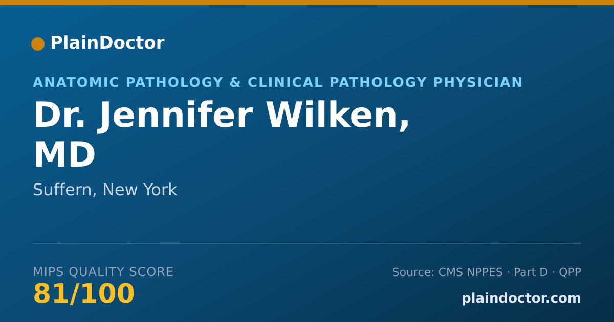 Shareable card for Jennifer Wilken, MD - Anatomic Pathology & Clinical Pathology Physician, Suffern, NY