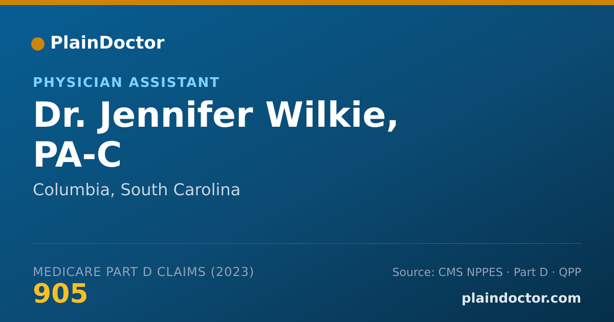 Shareable card for Jennifer Wilkie, PA-C - Physician Assistant, Columbia, SC