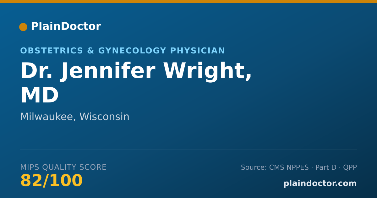 Shareable card for Jennifer Wright, MD - Obstetrics & Gynecology Physician, Milwaukee, WI
