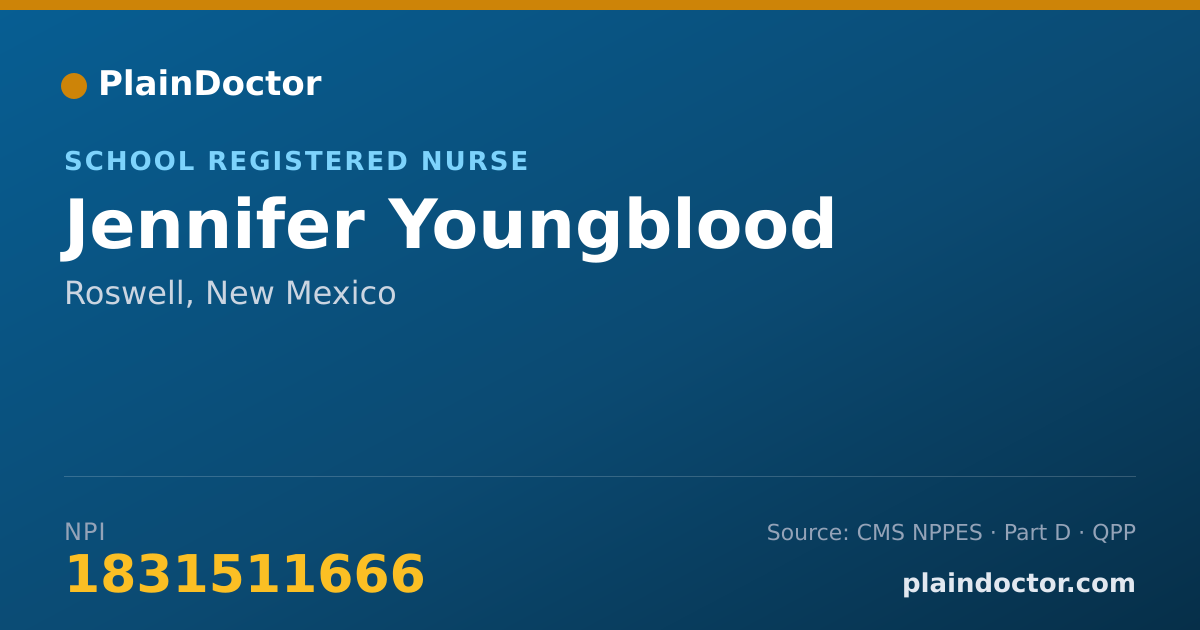 Shareable card for Jennifer Youngblood - School Registered Nurse, Roswell, NM