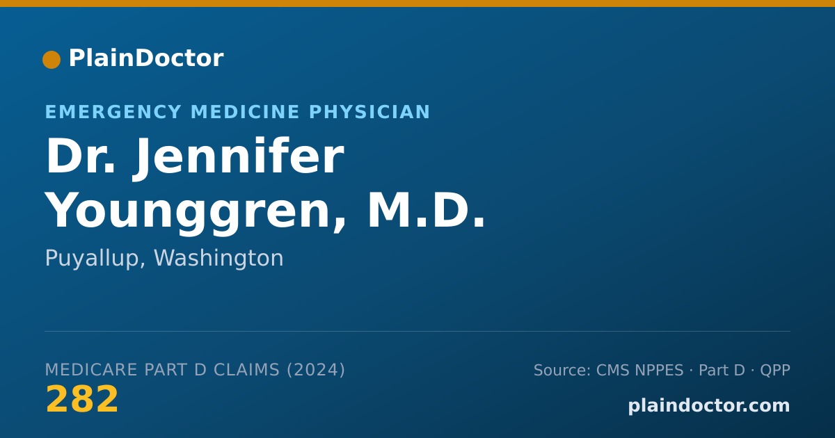 Shareable card for Jennifer Younggren, M.D. - Emergency Medicine Physician, Puyallup, WA
